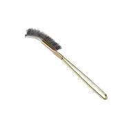 Mini brosse métallique avec poils en laiton, acier et nylon pour le nettoyage de la rouille, de la peinture et des tissus d'ameublement, 245 mm avec poignée ergonomique