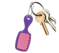 Mini brosse porte-clés - Accessoire de couleur vive, petite brosse à cheveux compacte avec design durable, outil de toilettage personnel pratique pour la famille, les étudiants, les adultes, les