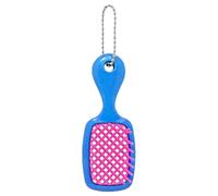 Mini brosse porte-clés, brosse à cheveux compacte portable, 12 x 3,1 cm, brosse porte-clés, peigne à cheveux de voyage, accessoire de couleur vive, pour la famille, les étudiants, les adultes, les
