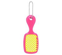 Mini brosse porte-clés, brosse à cheveux compacte portable, 12 x 3,1 cm, brosse porte-clés, peigne à cheveux de voyage, accessoire de couleur vive, pour la famille, les étudiants, les adultes, les