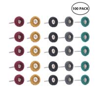 Mini Brosse Tampon À Récurer, 100 Pièces, Roue Abrasive, Fiber De Nylon, Tête De Ponçage, Polissage, 25mm, Ensemble Pour Dremel