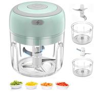Mini broyeur d'ail électrique, robot alimentaire portable, hachoir à oignons, hachoir à viande sans fil avec chargement USB pour légumes, poivrons, oignons, aliments pour bébés, assaisonnements, noix