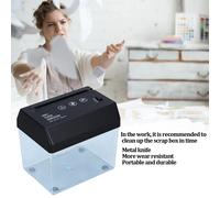 Mini broyeur de papier USB A6, couteau métallique, résistant à l'usure, très Durable, Portable, gain de place, broyeur de papier électrique noir