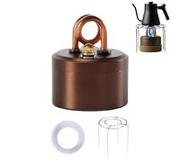 Mini brûleur à spiritueux d'extérieur portable haute puissance et réchaud à alcool 2026, mini réchaud à alcool de camping, brûleur à alcool léger en laiton et aluminium avec support, coupe-vent