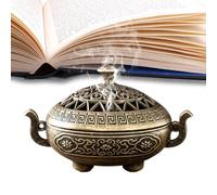 Mini Brûleur D'encens Vintage avec Couvercle, Brûleur D'aromathérapie À Cône D'encens De Pagode, Brûleurs Décoratifs en Encens, Brûleurs Oud pour Cônes De Parfum, Relaxation Et Méditation