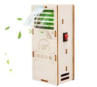 Mini BUILGIED Blocks Kit - Modèle De Climatiseur 6x5x13cm, Pièces De Puzzle en Bois, Jouet De Construction Créatif avec Pratique Scientifique | Enfant Interactive Playset pour La Classe À Domicile Et