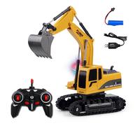 Mini Bulldozer Électrique Télécommandé 2.4g, Véhicule Télécommandé En Plastique Pour Garçon, Jouet En Alliage, Grue, Voiture, Camion, R0x6