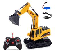 Mini Bulldozer Télécommandé 1:24 5ch 6ch, En Alliage, Voiture D'ingénierie, Camion De Décharge, Grue, Pelle, Jouets De Véhicule Électrique