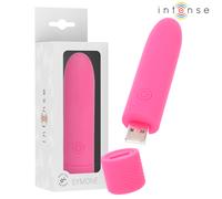 Mini Bullet Vibrant Rechargeable USB 8 Modes - Rose 10 x 2,2 cm