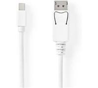 Nedis CCGB37404WT20 câble DisplayPort 2 m Mini DisplayPort Blanc