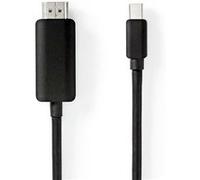 Mini câble Display Port Nedis CCGP37604BK20 Noir G