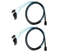 Mini Câble Hd Sas (Sff-8643) Target - 4x Sata (Hôte), Sff-8643 À 4x Sata, Hôte 2 Pièces