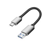 Mini Câble USB-C / USB Ultra Court 15cm CarPlay, Android Auto, Station de charge Gris