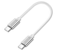 Mini Câble USB-C vers USB-C 20 Cm 60W Universel Charge et Transfert Rapide Swissten Argent