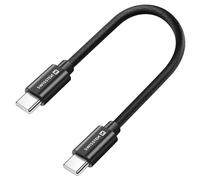 Mini Câble USB-C vers USB-C 20 Cm 60W Universel Charge et Transfert Rapide Swissten Noir