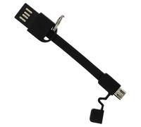 Mini-câble USB Reversible 10cm Tablette/Smartphone Charge + Synchro Moxie Noir