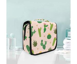 Mini Cactus Verde Corazón Trousse De Toilette Sac Pliable Suspendu Cosmétique Sac Rangement Maquillage sacs pour Voyage Femmes Filles