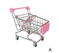 Mini Caddie De Shopping Rose À La Mode, Jouet De Décoration De Gâteau Mignon B6a6