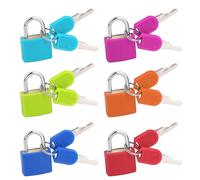Mini Cadenas avec Clé, 6 Pièce Multicolore Petit Valise Cadenas Serrures à Bagages pour Valise, Diary, Sac de Voyage, Armoires de Classement, Boîte à Outils