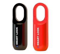 Mini cadenas intelligent à empreintes digitales sans clé avec chargement USB biométrique haute sécurité pour casier de gym, casier d'abri de jardin, unités de rangement, bagages, valises (noir +