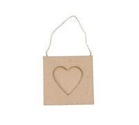 Mini cadre coeur 8x8cm - Kraft
