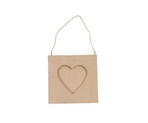 Mini cadre coeur 8x8cm - Kraft