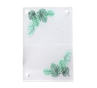 Mini Cadre Magnétique en Acrylique Transparent de 3 Pouces avec Aimant intégré pour Afficher des Photos, des Cartes et des Billets (Feuilles de monstère)