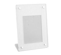 Mini Cadre Magnétique en Acrylique Transparent de 3 Pouces avec Aimant intégré pour Afficher des Photos, des Cartes et des Billets (Transparent (Motif ondulé))