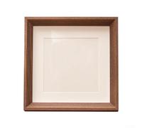 Mini cadre photo carré en bois pour décoration de maison ou de bureau, convient pour accrocher au mur et placer sur une table, convient aux inserts carrés de 25,4 cm (couleur noyer)