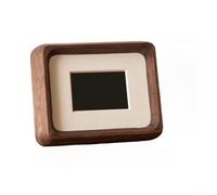 Mini cadre photo en bois de noyer naturel pour une utilisation sur table, convient pour photos 1x2 avec coins arrondis lisses et accès simple au panneau arrière (10,2 cm)