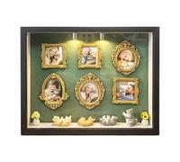 Mini cadres de musée | Album photo de rangement pour objets de collection | Boîte d'ombres de voyage | Pour la famille, les amis, les adultes, les femmes, la maison, le bureau, les activités d'étude