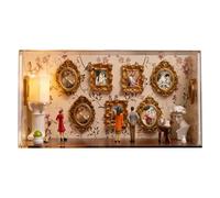 Mini cadres photo antiques - Petites sculptures vintage, ensemble de supports d'affichage de photos, support de cadre de table pour bijoux ornés | Art miniature décoratif pour les projets d’artisanat