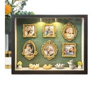 Mini Cadres,Vitrine pour Objets De Collection Album Et Rangement - Boîte à Souvenirs de Voyage,pour La Famille Les Amis Les Adultes Hommes Et Femmes À La Maison en Intérieur Au Bureau Et