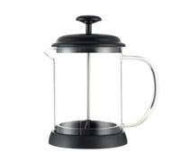 Mini cafetière à piston en verre 600 ml, résistante la chaleur, versée main, filtre acier inoxydable, for café et thé pour café glacé, limonade, thé glacé(Black)