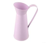 Mini cafetière moderne et simple en fer forgé pour décoration de maison, bureau, fleurs séchées en fer forgé, style rustique (rose)