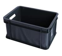 Mini caisse rangement plastique Anthracite ARTECSIS - 11L - 35x24x18cm - Bac plastique - Rangement Bureau Buanderie Cuisine