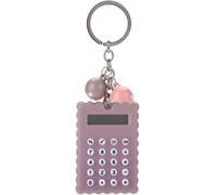 Mini Calculatrice avec Boucle de clé Portable Mignon Cookies Style Key Chain Calculator Candy Color Pocket Calculator(Bleu)