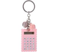 Mini Calculatrice Avec Boucle De Clé Portable Mignon Cookies Style Key Chain Calculator Candy Color Pocket Calculator(Rose)[Z549]