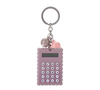 Mini Calculatrice avec Boucle de clé Portable Mignon Cookies Style Key Chain Calculator Candy Color Pocket Calculator(Bleu)