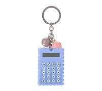 Mini Calculatrice avec Boucle de clé Portable Mignon Cookies Style Key Chain Calculator Candy Color Pocket Calculator(Violet)