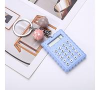 Mini Calculatrice de Poche Infirmière Petit Porte-clés électronique Portable Clip Portable Mignon Biscuits Style Porte-clés Calculatrice Fournitures électroniques Calculatrice de (Bleu)