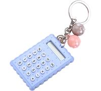 Mini Calculatrice De Poche, Portable Mignon Biscuits Style Clé Infirmière Couleur Calculatrice De Poche (Gris Violet) Alculator Petit Portable Chaîne Bonbons (Bleu)[Z538]