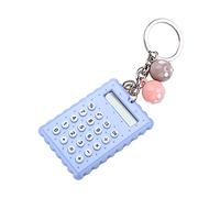 Mini Calculatrice de Poche, Portable Mignon Biscuits Style clé Infirmière Couleur Calculatrice de Poche (Gris Violet) Alculator Petit Portable Chaîne Bonbons (Bleu)