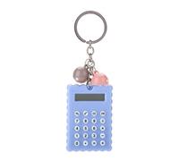 Mini Calculatrice de Porte-clés Portable de Style Biscuits Mignons, Couleur Bonbon, Calculatrice de Poche, Style Simple, Frais et à la Mode avec Un Design de Porte-clés en (Blue)