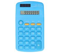 Mini Calculatrice portative portative de Double Puissance de Batterie Solaire d'affichage Clair de 8 Chiffres pour l'école de Bureau (Blue)