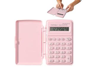 Mini Calculatrices - Calculette De Poche À 8 Chiffres | Petite Calculatrice De Bureau Aux Couleurs Acidulées | Unité Arithmétique Portable en Abs pour Maison, Bureau Et ÉCole avec Pile Bouton Incluse