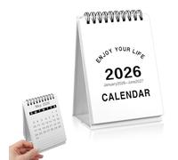 Mini calendrier 2026-2027 - Petit calendrier de table - Janvier 2026 à juin 2027 - Mini calendrier de bureau - Petit planificateur familial