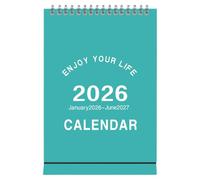 Mini calendrier 2026-2027 - Planificateur de bureau mensuel pour la maison et le bureau, organiseur familial pratique pour étudiants, enseignants et amis, tables d'apprentissage, espaces de travail