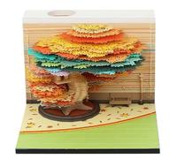 Mini calendrier 3D 2026 3D détachable avec calendrier hebdomadaire et lumière LED - Bloc-notes - Décoration de bureau - Cadeau pour Noël, pendaison de crémaillère - Décoration de bureau