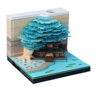 Mini calendrier 3D 2026 3D détachable avec calendrier hebdomadaire et lumière LED - Bloc-notes - Décoration de bureau - Cadeau pour Noël, pendaison de crémaillère - Décoration de bureau